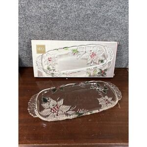Mikasa 'Holiday Bloom' Canape Tray~15"Lx6.5"W